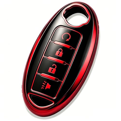 Image of Key Fob Cover Fit for Nissan Altima Rogue Sentra Pathfinder Frontier Maxima Titan Armada Versa Smart Key