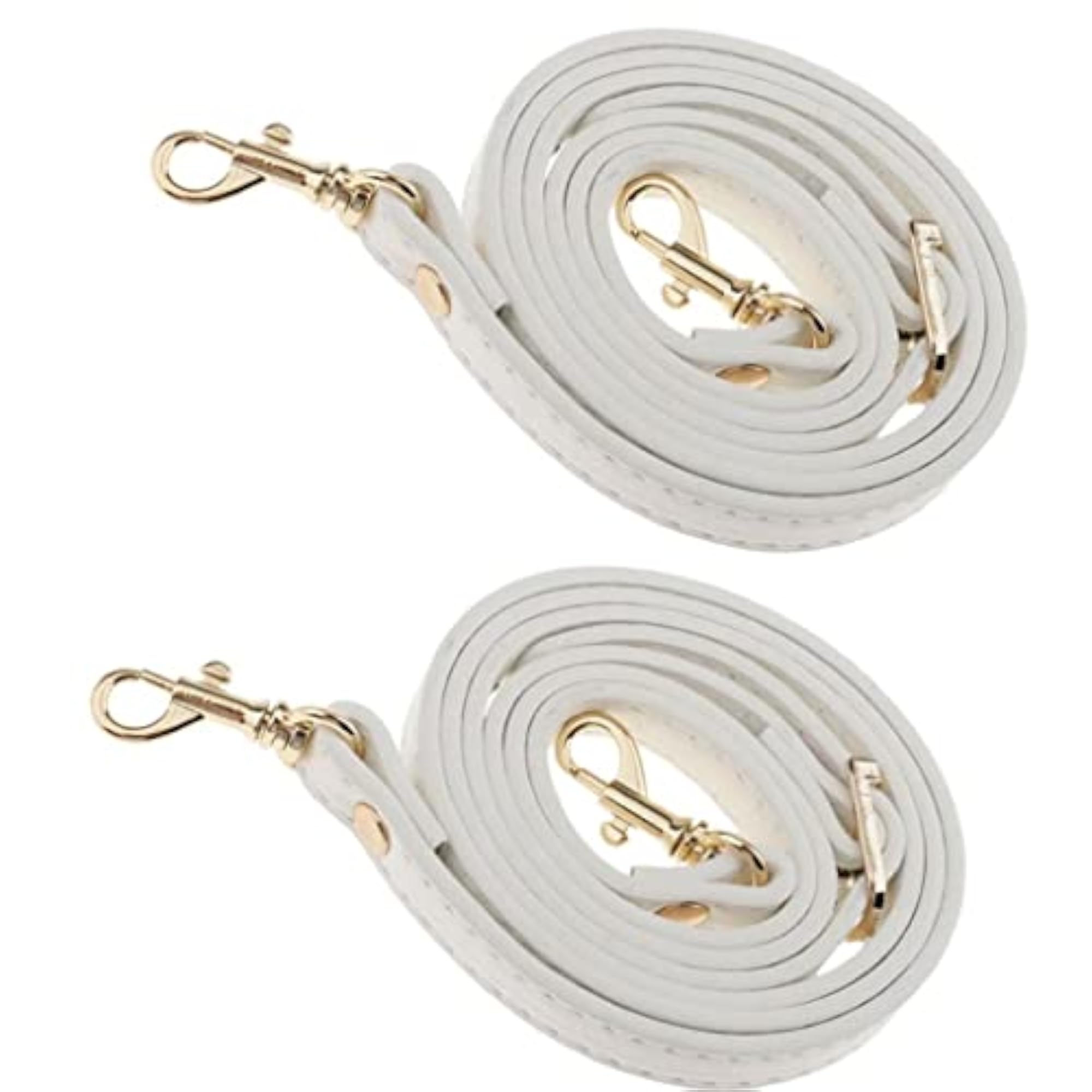 2pcs Adjustable Shoulder Bag Handbag Straps, White