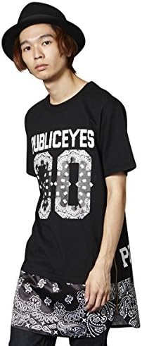 Amazon パブリックアイズ Public Eyes Pe 78 サイドzipドッキングバンダナカットソー レイヤードカットソー ロングtシャツ ロングカットソー Pe 78 Tシャツ カットソー 通販