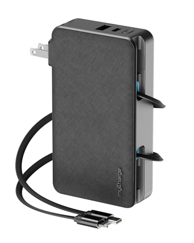 myCharge RetractaCharger+ 10000mAh Portable Power Bank - 28" Retractable 1