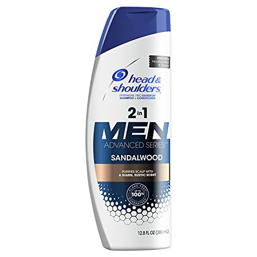 Head And Shoulders Shampoo For Men, Men Advanced Series Sandalwood 2-In-1 Shampoo And Conditioner, 12.8 Fl Oz, Pack Of 6 #TOP1