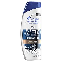 Head and Shoulders Shampoo For Men, Men Advanced Series Sandalwood 2-in-1 Shampoo and Conditioner, 12.8 fl oz, Pack of 6