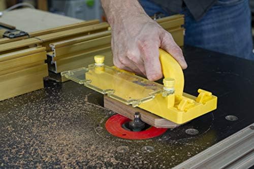 MICROJIG GRR-Ripper GB-1 GRR-Rip Block Smart Hook Pushblock for Router Table, Jointer, Yellow