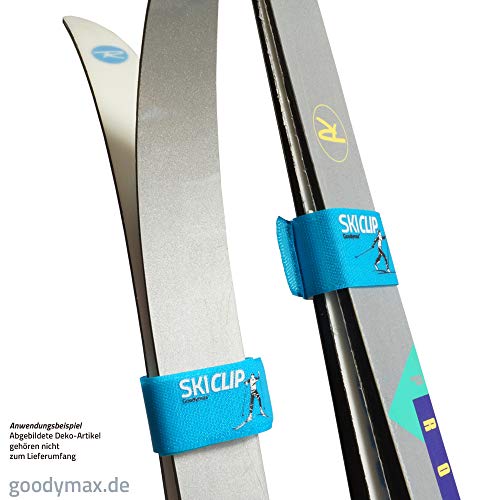 Foto von Goodymax 2 x Skihalter SkiClip für Langlauf Nordic Racing Ski Klettband Klettverschluss Klip Fix Halter Band Riemen
