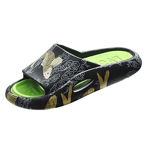 Woaikeyu - Zapatillas para hombre, de moda, verano, para pareja, interior y exterior, confort deslizante, suela suave, zapatillas de fondo grueso, cómodas, deslizamientos en casa, zapatillas casuales