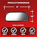 Blind Spot Car Mirrors: Semi Oval Convex Rear View - HD Glass Side Car Mirror - Blindspot Can Be Installed Fixed or Adjustable - Pack of 2 (Narrow shaped)