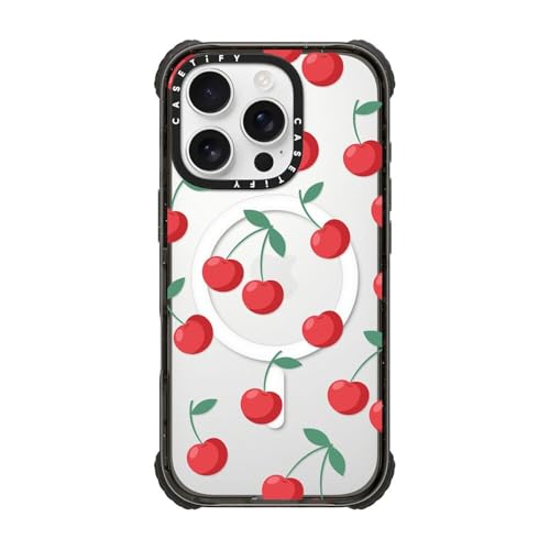 Coque iPhone 16 Pro cerises pour le quotidien CASETiFY Ultra Impact
