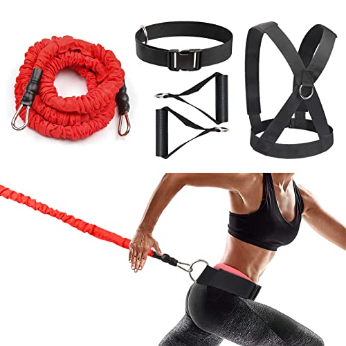 Sunsign Resistance Running Training Bungee Band, Bungee Resistance Cord Set,