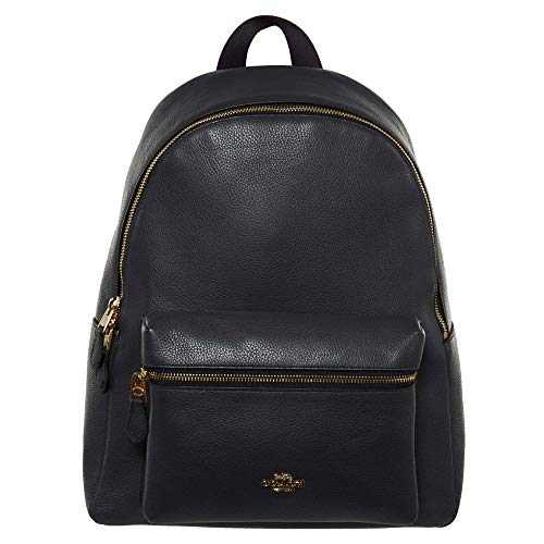 coach pebbled leather backpack f37410 black