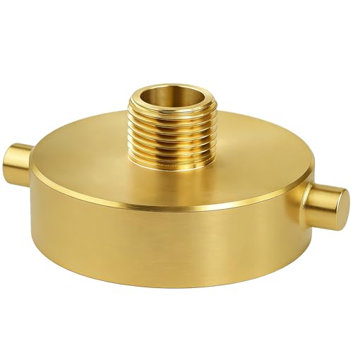 Fire Hydrant Adapter Brass 2-1/2 NST/NH Female x 3/4 GHT Male Hose Adapter with Pin Lugs to Garden for Fire Fighting Irrigation