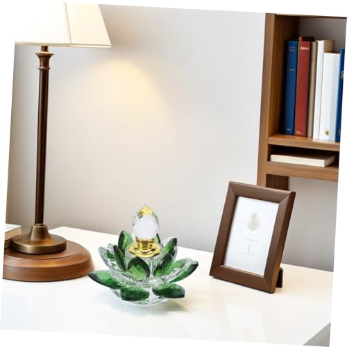 Flacon de parfum en verre vert cristal rechargeable pour décoration - 6