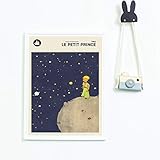 The Little Prince French Version Prints Nursery Wall Art Canvas Painting Le Petit Prince Book Cover Poster Kids Room Wall Decor-40x50cm No Frame