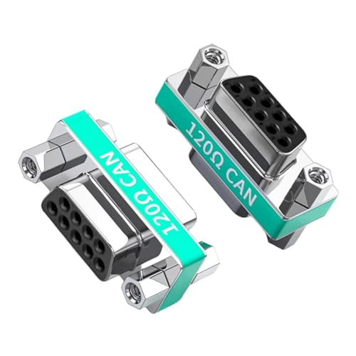 MALSSE 2 Pezzi Metallo DB9pin Gender Changer Connettori Compatibile Port Dispositivi E Sistemi di Trasmissione Dati Adattatore Porta