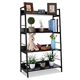 【Robust ＆ langlebig】: Unser Wandregal besteht aus einem robusten Metallrahmen in Kombination mit einer hochwertigen Spanplatte, robustes A-Rahmen-Design, die Haltbarkeit und Stabilität garantiert.