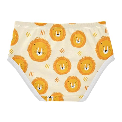 Cute Lion Yellow Toddler Girls's Underwear 2T 23031742