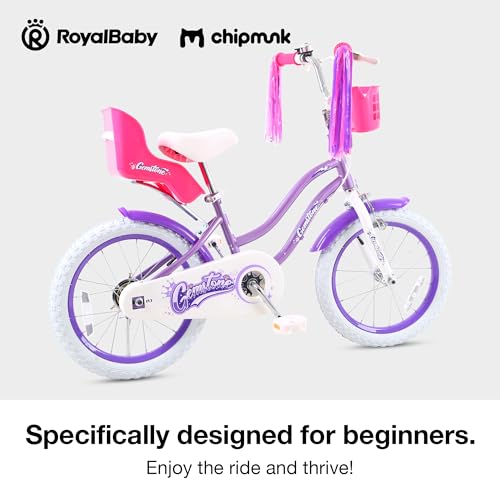 Image of Chipmunk Kids Bike Toddlers 12 14 16 18 Inch Wheel Bicycle Beginners Boys Girls Ages 3-11 Years, Multiple Color Options