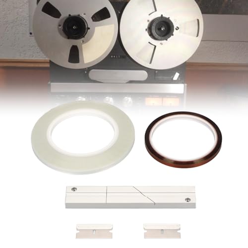 1/4 10-Zoll-Bandspleißset, Spleißband-Bandspleißblock-Kit Universal-Vorspannband mit Eloxierter Oberfläche für Reel-To-Reel-Tonbandgerät