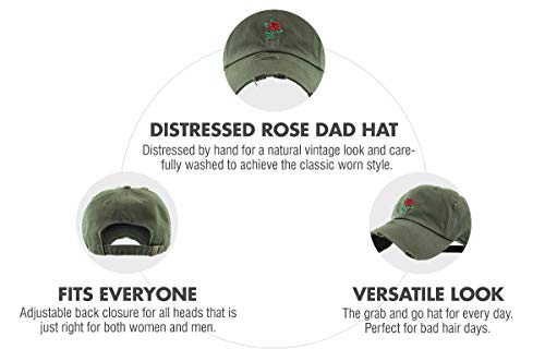 Image of Rose Flowers Love Good Vibes Men Women Dad Hat Baseball Cap Adjustable Unisex