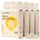 FUKUMARU Lettiera per Gatti al Tofu - 24L / 10,8kg, Lettiera Agglomerante Naturale di Mais e Fagioli, Senza Polvere, Biodegradabile, Agglomerazione Rapida, Controllo Odori Efficace, Smaltibile nel WC.