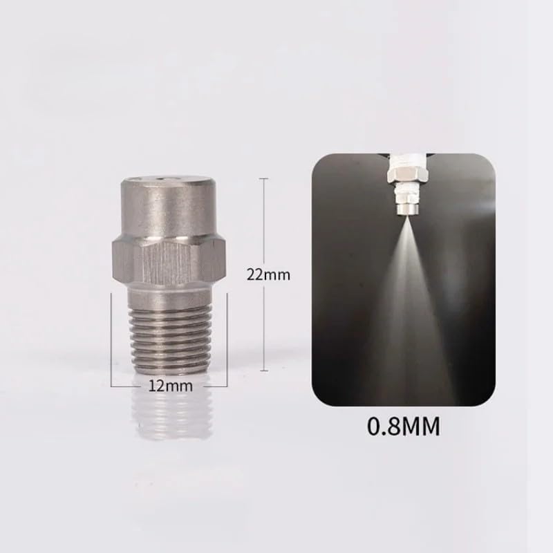 5Pcs Stainless Steel Solid Cone Nozzle, Industrial Humidifying Moistening High Pressure Tool Nozzles