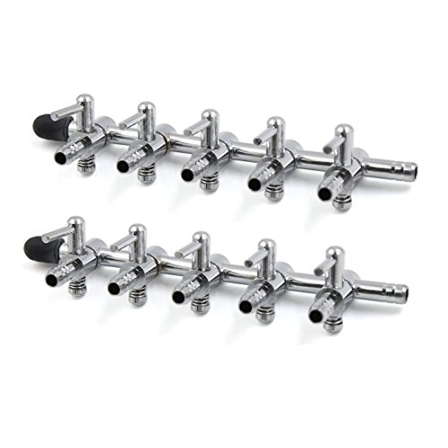 Uxcell 2Pcs Stainless Steel 5 Way Air Flow Branch Outlet Control Valve For Aquarium #TOP5