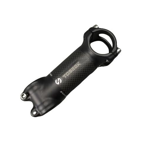 TOSEEK Replacement Stem Bike Road Cycling MTB Mountain Bike Aluminium Alloy + Carbon Fiber Handlebar Stem, 31.8 * 60/70/80/90/100/110/120mm Degree 6 and 17 Cover