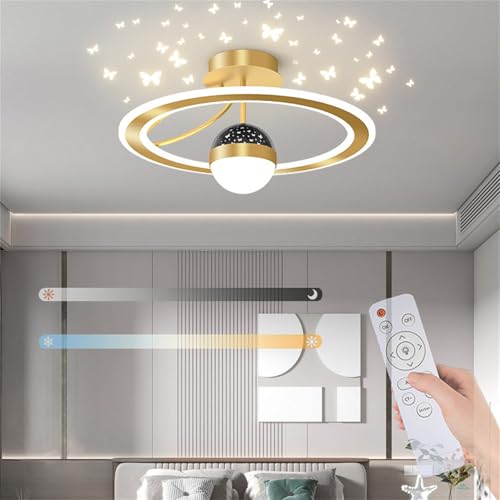 Plafonnier LED moderne or dimmable pour sublimer l'ambiance de votre salon