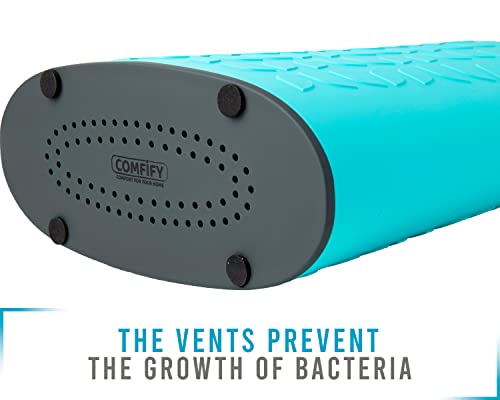 Knife Block For Kitchen Storage W/Removable Bristles - Convenient & Secure Knife Stand For Holding Small & Large Knives- Blue #TOP6