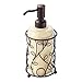 InterDesign Twigz Soap and Lotion Dispenser Pump, for Kitchen or Bathroom Countertop- Vanilla/Bronze