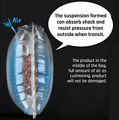 (100 Pack + Free Pump ) Bzqzdai 3.9X5.9Inch Clear Plastic Inflatable Air Packaging Bags Air Bubble Bag Suspension Packaging Air Pillows Air Cushions Buffer Bags Void Fill Cushioning For Shipping And Packaging #TOP2