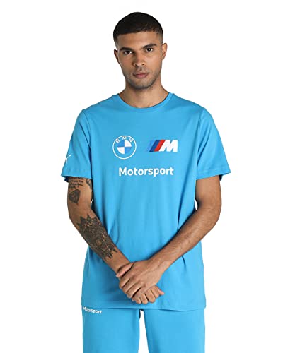 PUMA Men's BMW MMS Ess Logo Tee T-Shirt, Ocean Dive, S