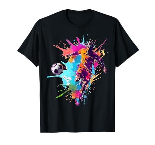 Soccer Player Paint Splash T-Shirt