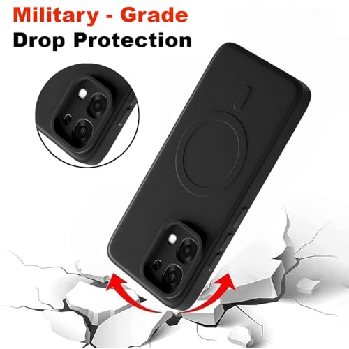 Image of Casotec Back Cover Oppo F31 5G | MagFit Ring Design (Non-Magnetic) | Shockproof Case | Anti-Slip Grip | Raised Camera Edges | Slim Protective Case for Oppo F31 5G / A6 Pro 5G / 4G (Matte Black)