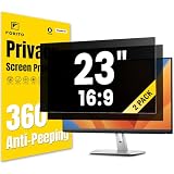F FORITO 2-Pack 23 Inch 16:9 Privacy Screen Protector for Computer Monitor - Removable Eye Protection Anti Blue Light Anti Glare Computer Screen 360° Privacy Shield for All 23" Widescreen Monitors