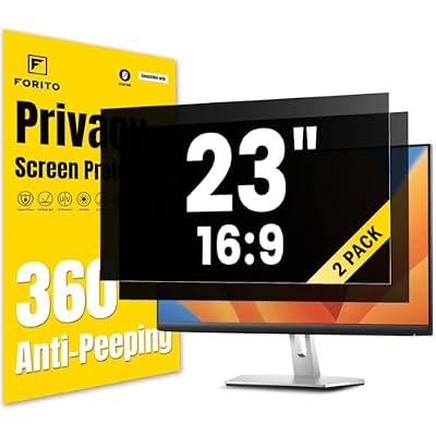 F FORITO 2-Pack 23 Inch 16:9 Privacy Screen Protector for Computer Monitor - Removable Eye Protection Anti Blue Light Anti Glare Computer Screen 360° Privacy Shield for All 23" Widescreen Monitors