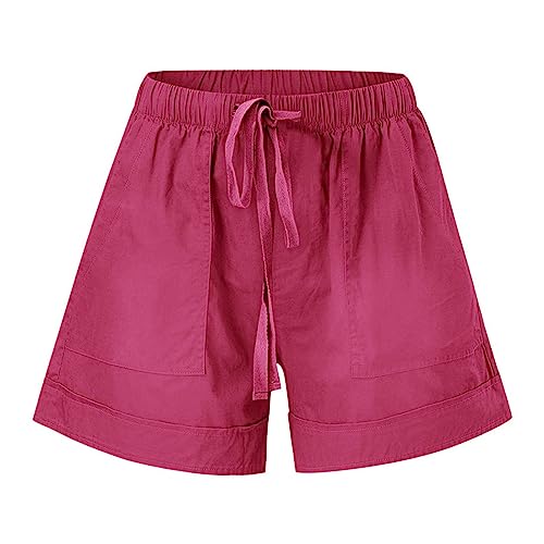 Pantalones cortos de verano para mujer, pantalones cortos para mujer, pantalones cortos, cómodos pantalones cortos de playa, ligeros, transpirables, pantalones deportivos diarios, exteriores, cortos, - imagen 4
