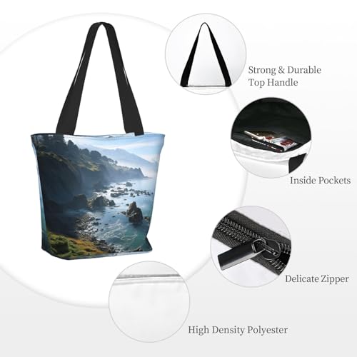 Tote Bag for Women Shoulder Tote Purse Reusable Grocery Bag Lilies and Butterfly Aesthetic Shopping Bags4