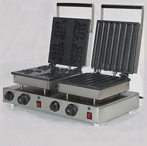 Double head butterfly Belgium waffle maker&churros baking machine