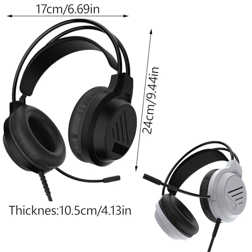 Casque avec microphone Batterie 80H sur l ' oreille Casque sans fil portable pour les jeux et les déplacements quotidiens Casque antibruit – vue 3