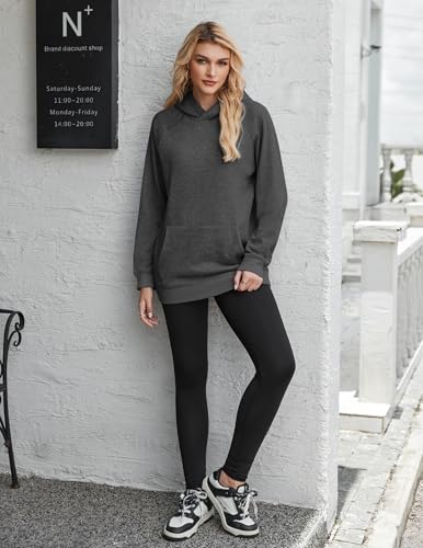 Zeagoo Womens Oversized Hoodies Pullover Fleece Hooded Sweatshirt Trendy | Comfort Hoodie, Womens Fall Clothes, Kangaroo Pocket, Raglan Sleeves, Long Sleeve, Solid Color, Casual, Winter, Midweight — view 5