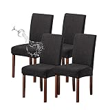 Genina Waterproof Chair Covers for Dining Room Set of 4 Kitchen Chair Covers Parson Dining Chair Sli