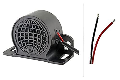 HELLA Rückfahrwarner BM10 - 110dB(A) - Starkton - Gehäusefarbe: schwarz - geschraubt - Kabel: 200mm - Stecker: offene Kabelenden - Menge: 1 - 3SL 009 148-151