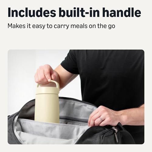 Amazon Basics Insulated Stainless Steel Food Jar, For Hot and Cold, Leak Proof, 16 oz., Ivory - 4