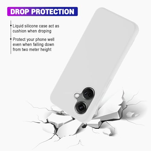 Image of LIRAMARK Liquid Silicone Soft Back Cover Case for OnePlus Nord CE 3 5G (White)