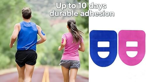 10 Pieces Adhesive Patches Compatible with Omnipod Shower Waterproof Pre-Cut Adhesive Patches with Strap Pre-Cut Sweatproof Tape Continuous Glucose Monitor Protection (Colorful) — 사진 2