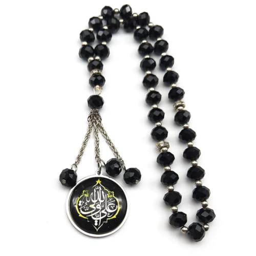 Pendentif rond en verre et amulette arabe à porter lors de vos sorties