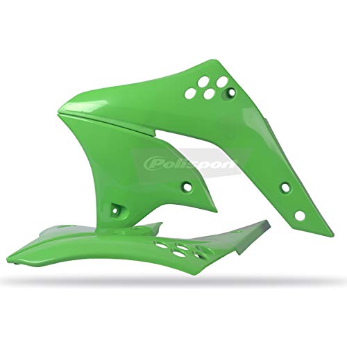 Caches de radiateur Polisport 8426200006 vert compatibles moto Kawasaki cross