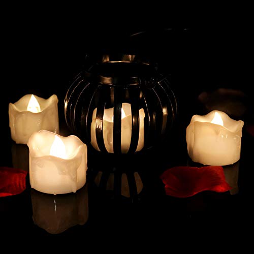 Sazoley 1Pcs Yk5014 Less Led Candle Light Bright Flickering Bulb Battery Operated Tea Light With Realistic S Rose Fake Candle For Birthday/Wedding/Christmas #TOP5