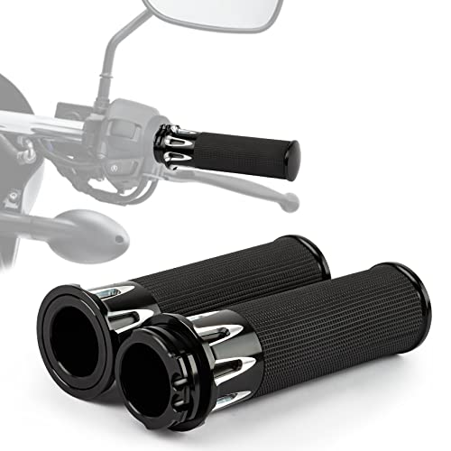 PSLER 1 Inch 25mm CNC Aluminum Universal Handlebar Grips for Touring Dyna