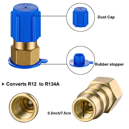 Mudder Bpv31 Piercing Valve 134A Kit R134A Refrigerant Charge Hose With Gauge, Hose Refrigerant Can Tap With Gauge R134A Can Connect To R12/R22 Port 1/2 And Universal Retrofit Valve With Dust Cap #TOP3